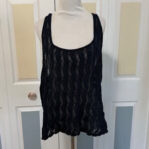 Future Collective Jenée Naylor x Target Navy Lace Mesh Knit Tank Top Women's 1X